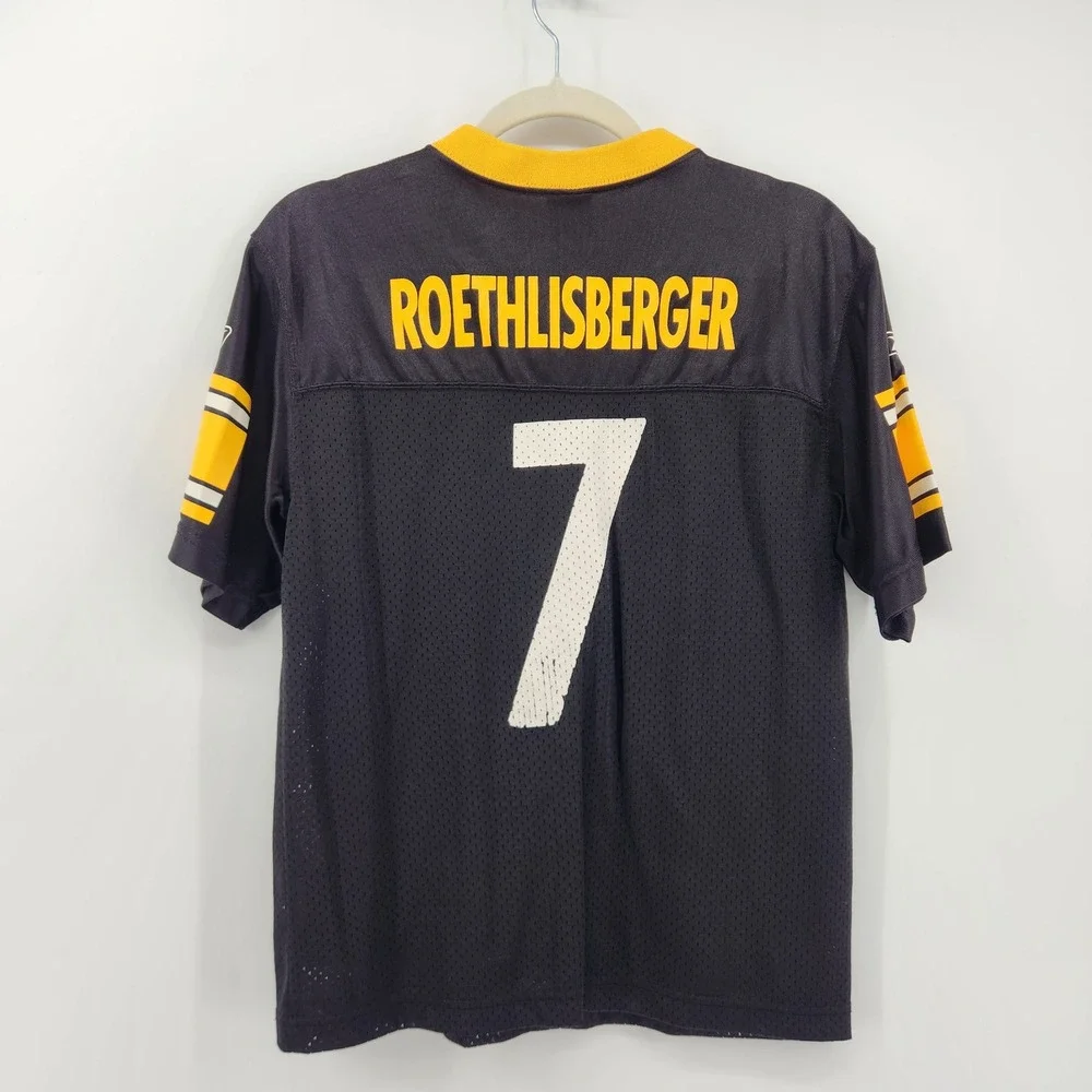 Kids Pittsburgh Steelers‎ Ben Roethlisberger 7 NFL Football Jersey Large 14-16